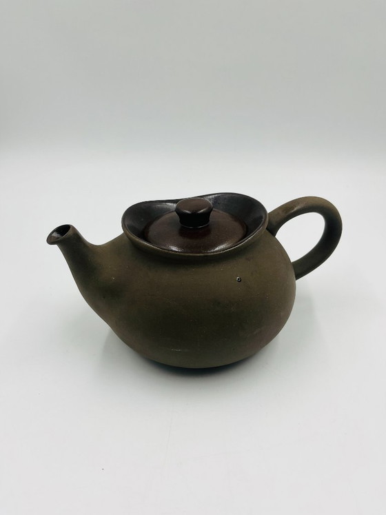 Teiera in gres "Ringeling" di Herman Zaalberg, Accessori da tavola, Ceramica, Marrone, Rustic (foto 2 di 10)