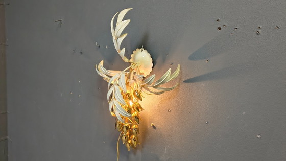 Image 1 of Vintage wandlamp met bloemenmotief van Hans Kögl, jaren 70.