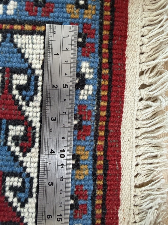 Image 1 of Chemin de table Kazak vintage noué à la main – 414 × 98 cm – années 1970