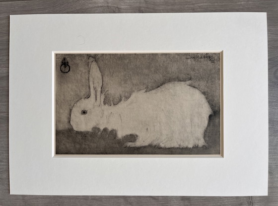 Image 1 of Jan Mankes 1889-1920 / Héliogravure Lapin blanc 1923