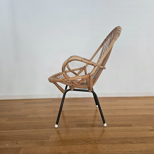 Silla de ratán vintage