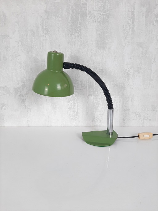 Hala Zeist Modell 704A, Vintage Grün Tischlampe, Schreibtischlampe