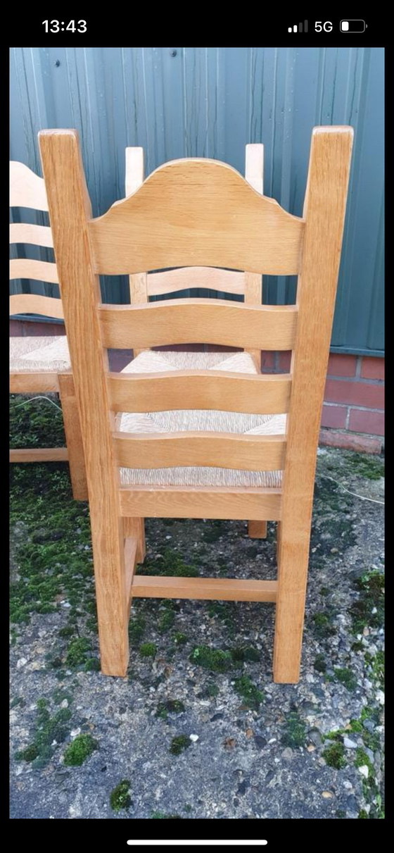 Image 1 of 6x Eiche gegerbt Esszimmerstühle