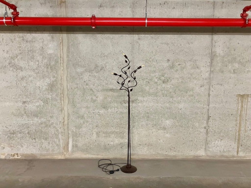 Lampada da terra in ferro color ruggine - alta 175 cm