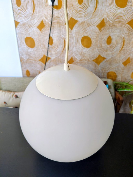 Vintage bol hanglamp glas 