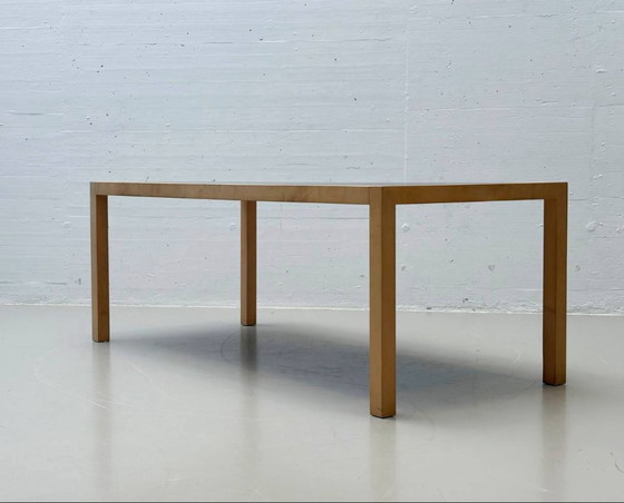 Image 1 of Dining table with linoleum surface and light solid wood frame, 1970s