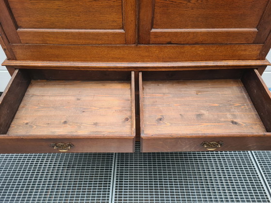 18th century, English sideboard cabinet. Antique cabinet, Wood, Brown (photo 14 of 15)
