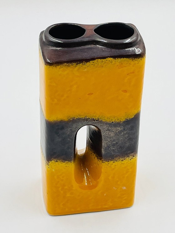 Vase sculptural Carstens Tönnieshof, Cartens Tönnieshof, Céramique, Jaune, Mid Century Modern (photo 2 sur 10)