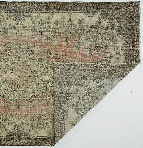 Tappeto turco vintage 270x165 cm – Tappeto in lana annodato a mano, morbido e neutro, con motivo a – Tappeti (photo 9 of 10)