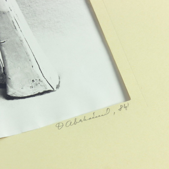 Image 1 of Set van 2 vintage foto's van keramisch kunstwerk door Ditta Abrahámová, Tsjecho-Slowakije 1980