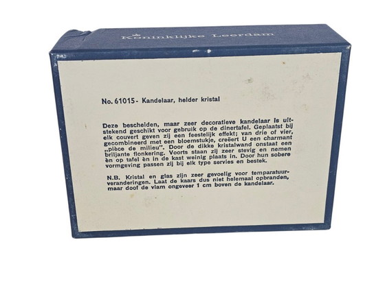 Image 1 of Royal Leerdam - (2) bougeoirs - cristal - modèle 61015 - 1970