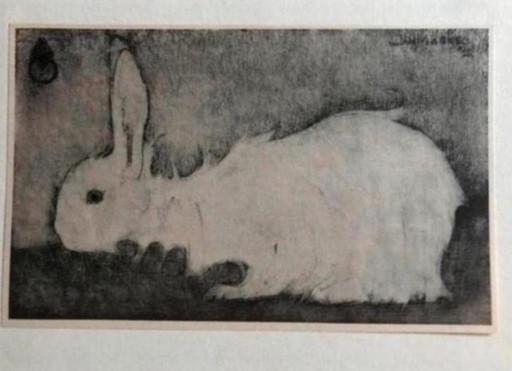 Jan Mankes 1889-1920 / Heliogravüre Weißes Kaninchen 1923