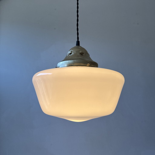 Antique Opaline XL hanging lamp 26 cm Vintage