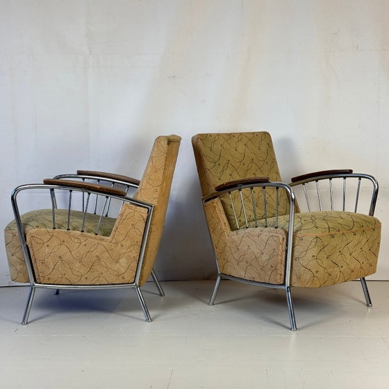 Image 1 of Sillón tubular József Peresztegi, años 60 - Raro diseño húngaro de mediados de siglo