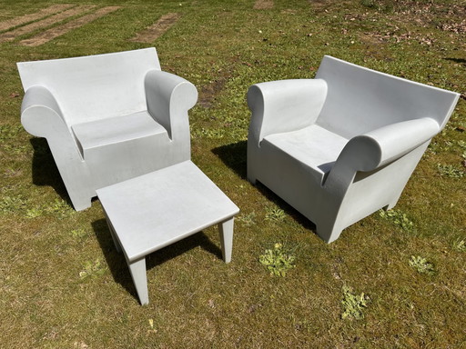 Kartell bublle lounge set grijs
