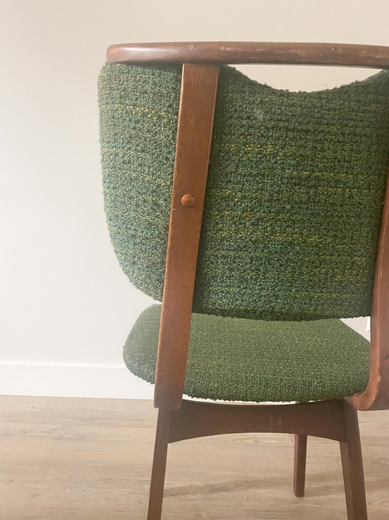 Image 1 of Set 4 vintage eetkamerstoelen | herstoffeerd