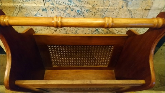 Porte-revues en chêne cannage – Vintage (photo 8 of 12)