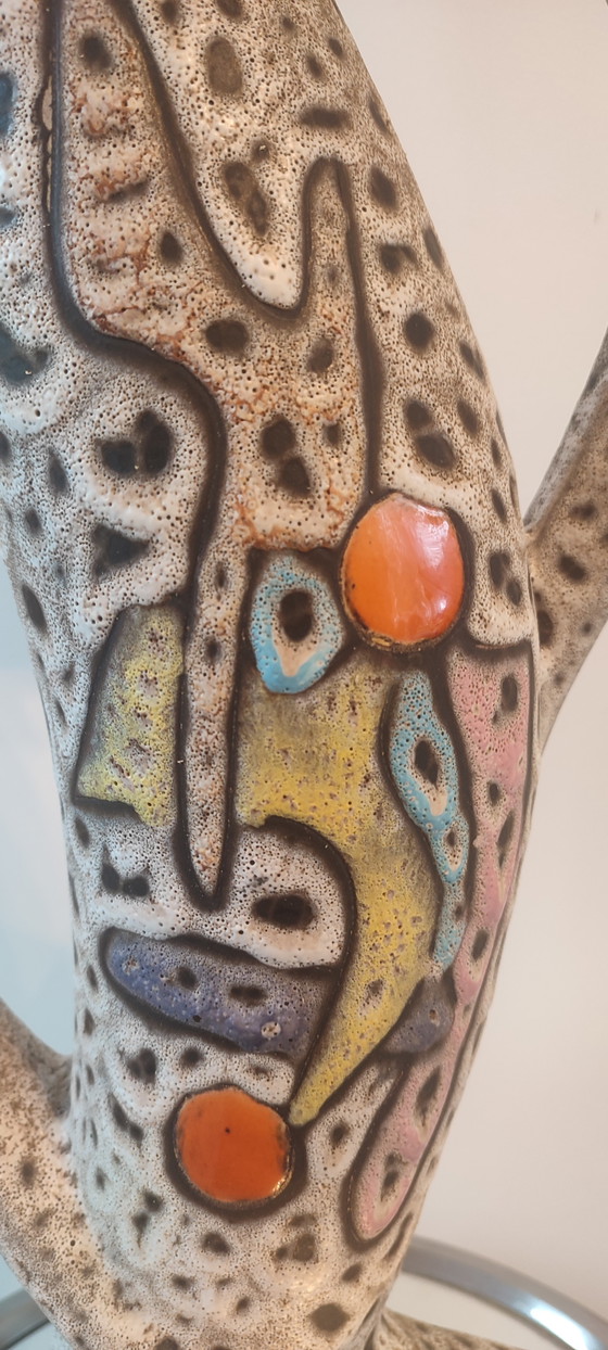 Image 1 of Sculptural Ceramic Vase (43cm) by Marius Bessone, Vallauris (1955-1960)

