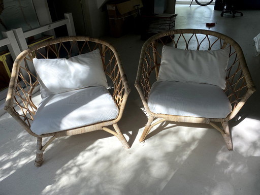 2x Ikea Stockholm 2017 armchair with cushions