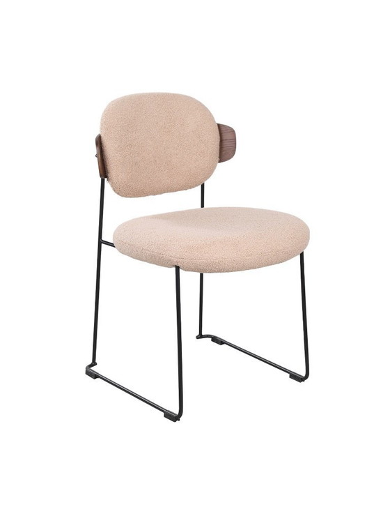 Image 1 of 6x nieuwe eetkamerstoelen - bouclé caramel