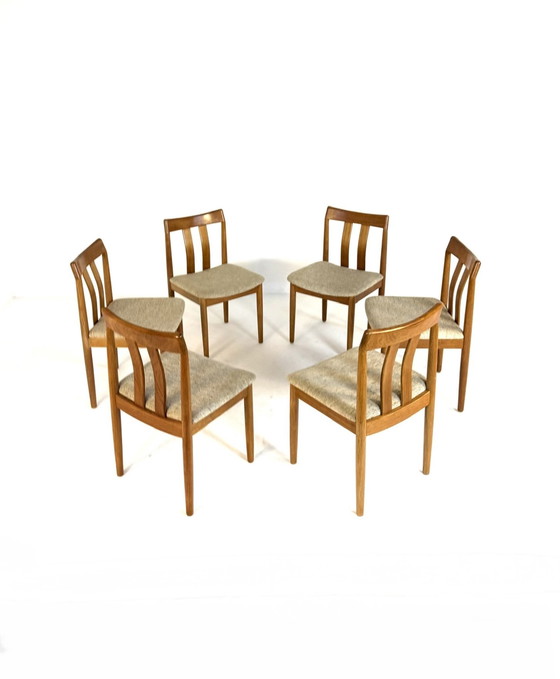 Image 1 of Ensemble de 6 chaises à repas vintage, Vamdrup Stolefabrik '70