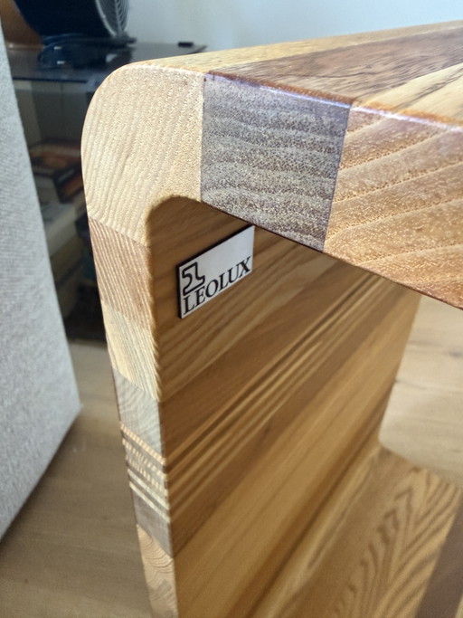 Table d'appoint coulissante Leolux Voici en bois massif