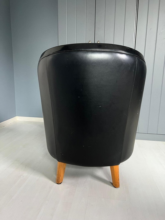 Image 1 of 4x Bennekom Design Leder Esszimmerstühle