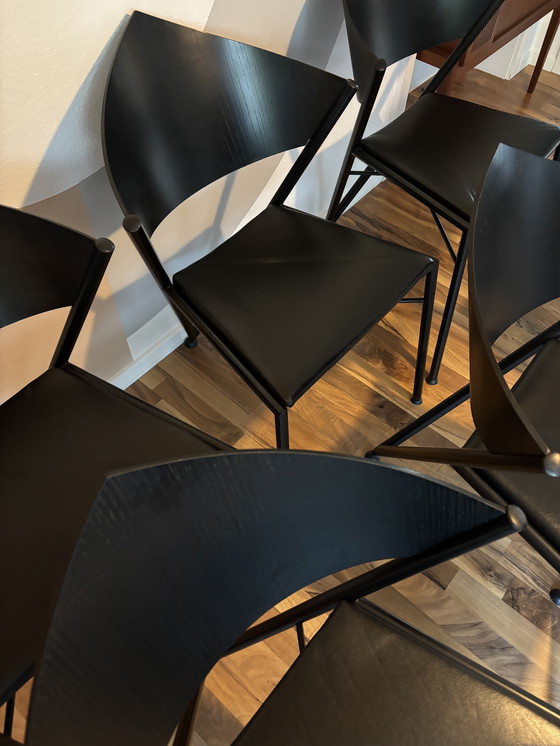 Image 1 of 7 sedie "Victory" - stile Memphis, anni 1980/90 ca.