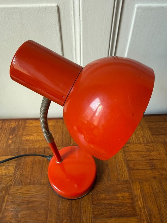 Image 1 of Rode metalen bureaulamp