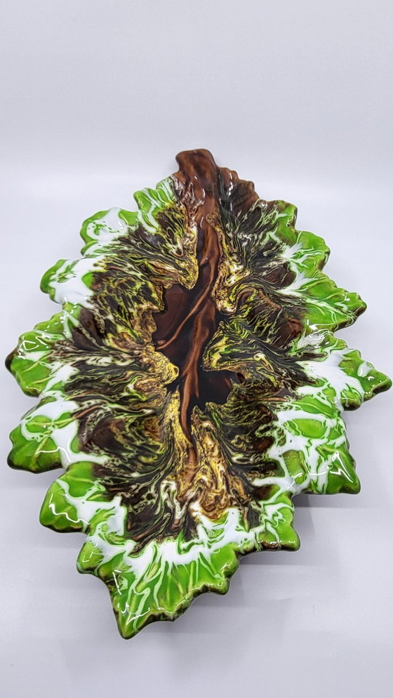 Image 1 of Taza de cerámica verde Vallauris Francia Costa Azul 1970