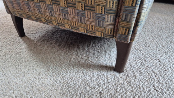 Vintage Designer Wingback Armchair with Oak Legs – Koekoek, Textile (photo 8 of 21)