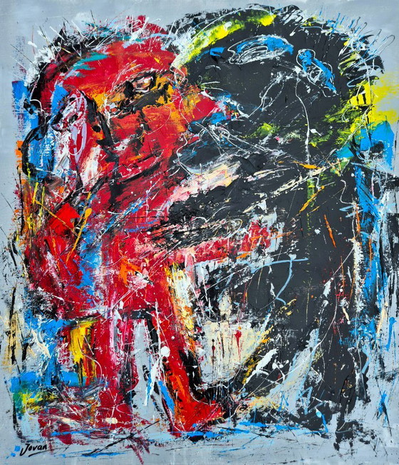 Amitié de deux êtres - XXL – Peintures et dessins, Canvas (photo 2 of 16)