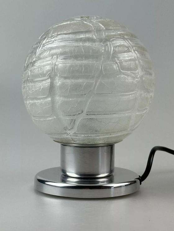 Image 1 of Lampe de chevet des années 60 70 Chrome Doria Verre Space Age Design