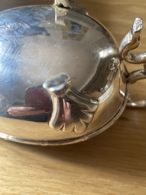 Image 1 of Salsera plateada Art Nouveau de los años 90