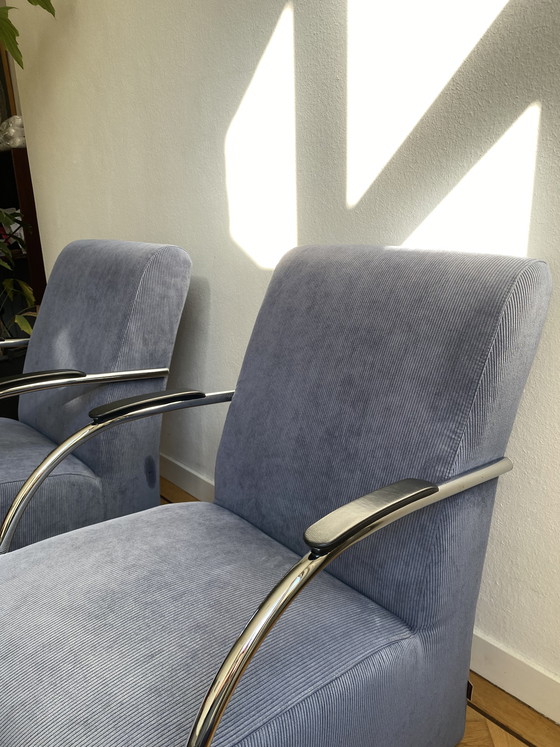 Image 1 of Woood Halifax stoelen grijsblauw