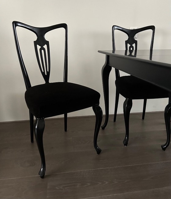 Image 1 of Set da pranzo Queen Ann, tavolo da pranzo estensibile con 4 sedie