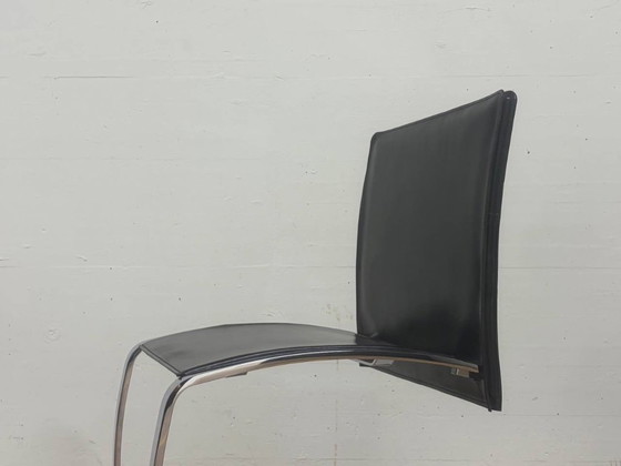 Sedia a sbalzo Zen Enrico Pellizzoni di Christian Werner – Sedie da camera, Leather, Vintage (photo 5 of 14)