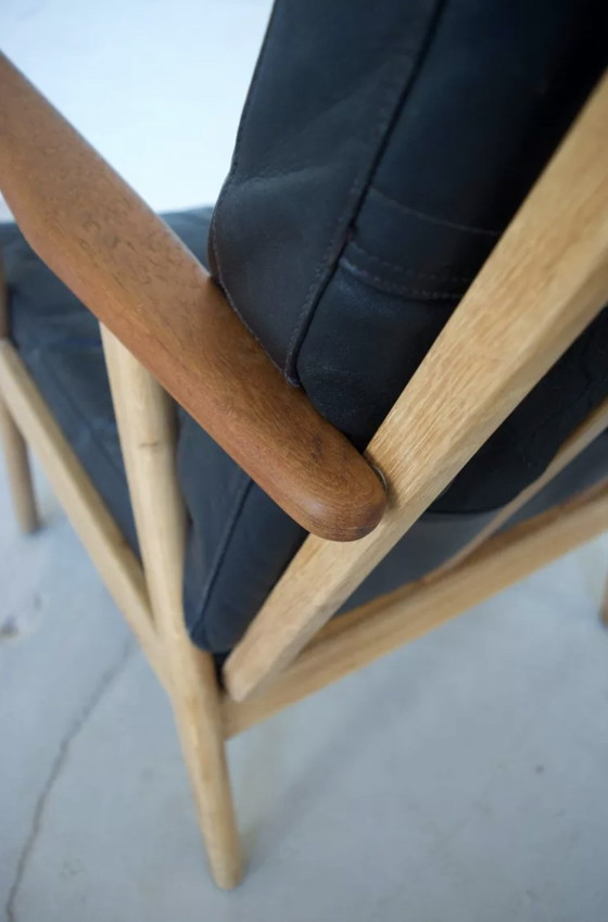 Image 1 of Danish mid-century teak & oak armchair, 1950s
