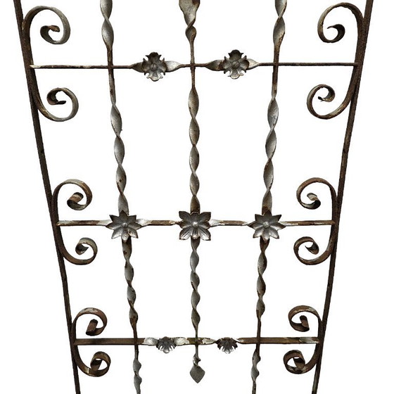 Image 1 of Old French brocante wrought iron fencing, early 1900s