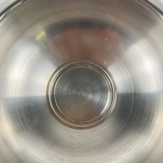 Image 1 of Fuente/sopera italiana de metal plateado para verduras, PM Italy, circa 1960-1980
