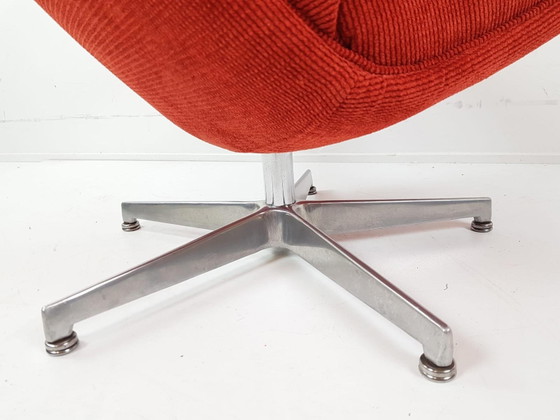 Poltrona girevole vintage Artifort | Poltrona reclinabile (Pietra) Rossa – Poltrone, Metal, Textile (photo 4 of 12)