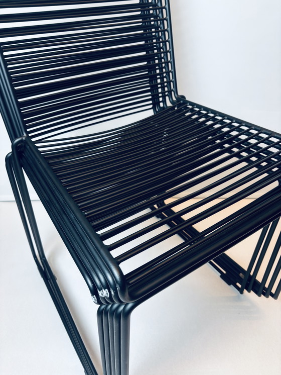 Image 1 of Sedie da pranzo HAY Hee – Set di 10 + 10 cuscini – Nere – Ottime condizioni