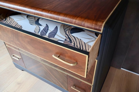 Restaurierte Art-Deco-Kommode in Walnussfurnier – Kommoden, Wood (photo 10 of 18)