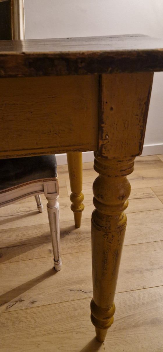 Image 1 of Antique (dining) table, wood, vintage