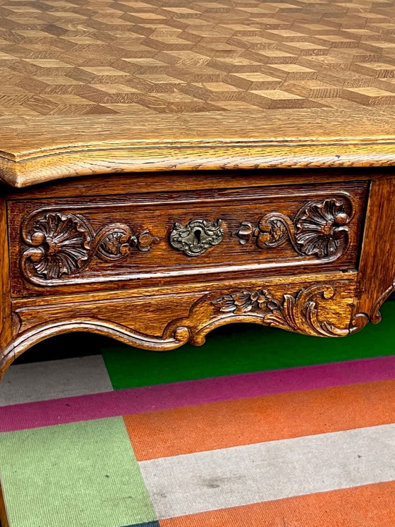 Kantoor in Luik, gebouwd in gebeeldhouwd eikenhout in Regency-stijl. – Bureau, Hollywood Regency (photo 4 of 10)