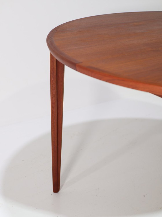 Image 1 of Henry Rosengren Hansen round extendable teak dining table
