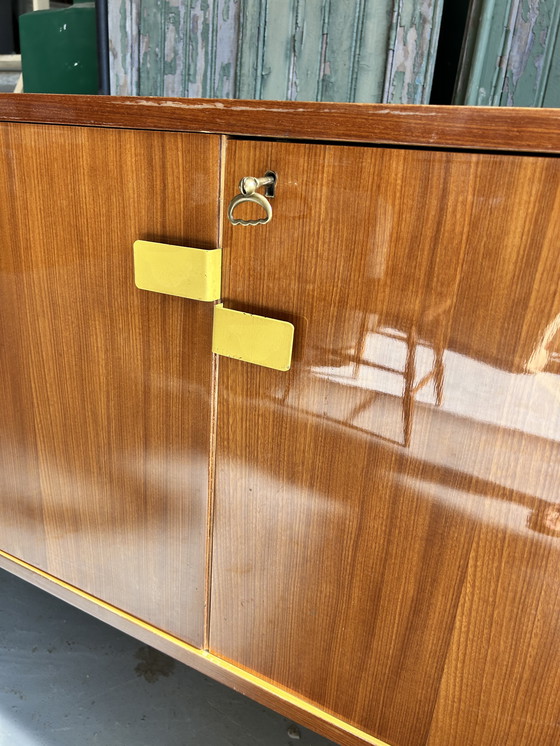 Image 1 of Modernist highboard in mahogany and metal