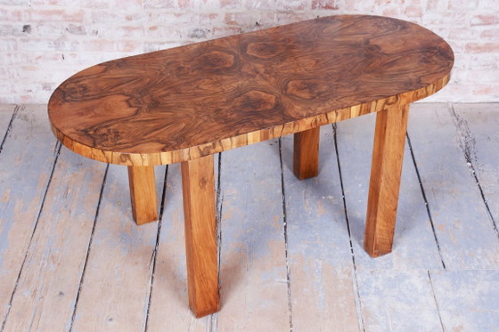 Restored Art Deco Table, Caucasian Walnut, Revived Polish, Czech, 1930s – Dining tables, Wood (photo 11 of 11)