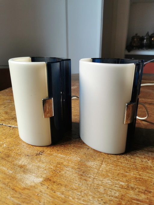 SPACE AGE Coppia di applique Allibert France