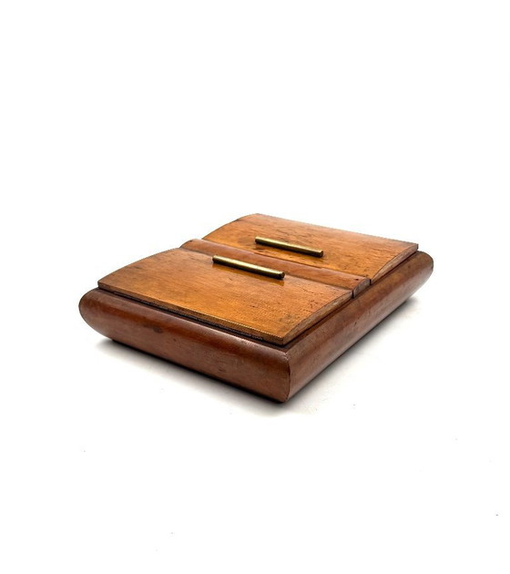 Image 1 of Art Déco wood cigarette box, Italy 1940
